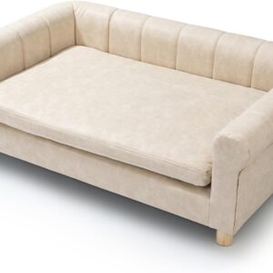 Cama para perros de 107 cm con patas de madera
