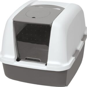 Catit Arenero Cerrado Jumbo Gris | Ideal para gatos grandes