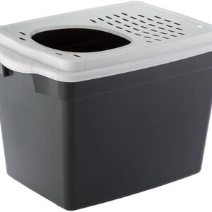 Arenero cubierto Jumpy para gatos grande – Negro