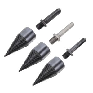 YARNOW 3 brocas cónicas para partir madera, divisor de troncos