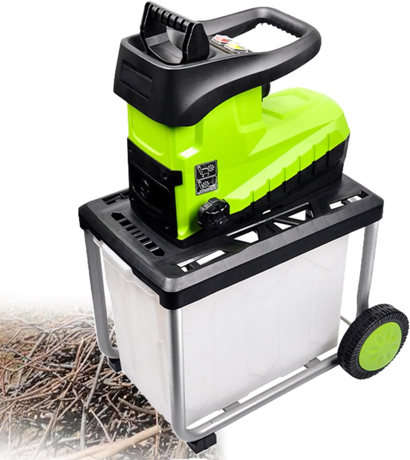 Trituradora eléctrica 2800W para ramas y hojas