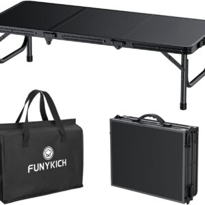 Mesa plegable camping FUNYKICH 87 cm, ligera y portátil