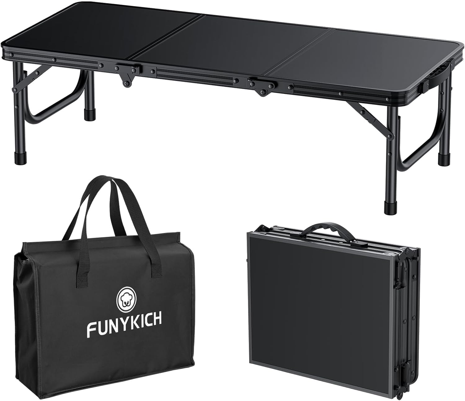 Mesa plegable camping FUNYKICH 87 cm, ligera y portátil