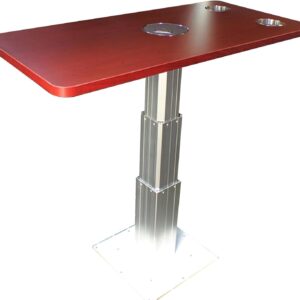 Mesa plegable para autocaravana con portavasos
