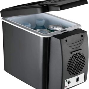 Mini nevera-calentador 6L 12V portátil (Negro)