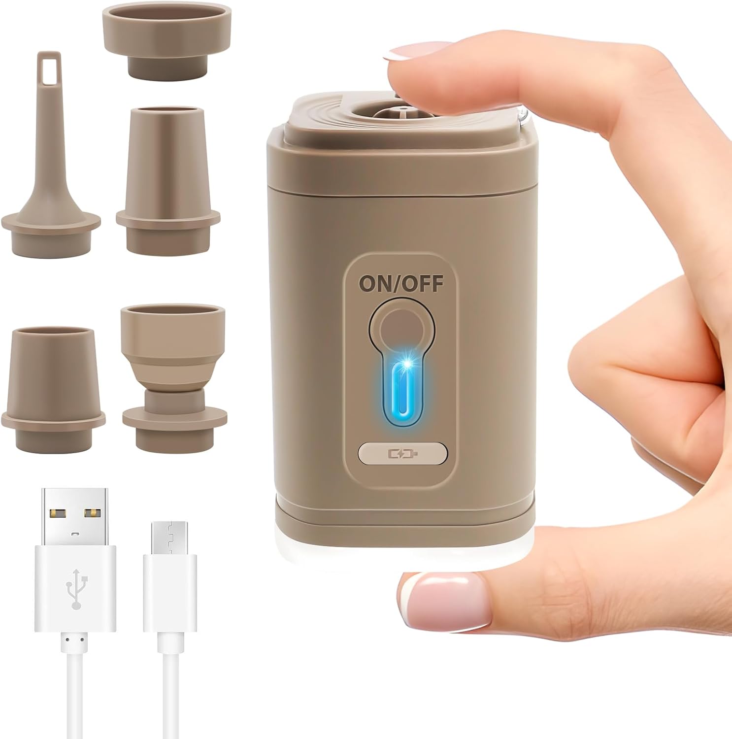 Bomba eléctrica mini para inflables, recargable