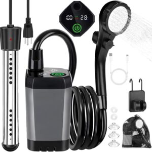 Ducha portátil COOLIGO con calefacción y batería 6000 mAh