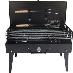 Barbacoa plegable de acero inoxidable para 5 personas