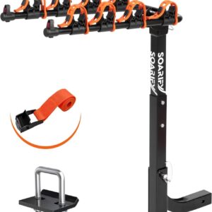 Portabicicletas de enganche trasero 4 bicis hasta 143 lbs