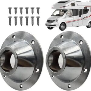 Soportes mesa autocaravana aluminio 2 uds. con brida y tornillos