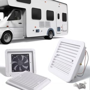 Ventilador lateral 12V para autocaravana, 2.4W, silencioso