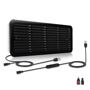 Ventilador 12V refrigerador caravana lateral negro 20"