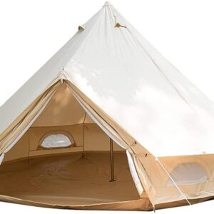 Tienda tipi familiar impermeable con estufa, hasta 5 m de diámetro