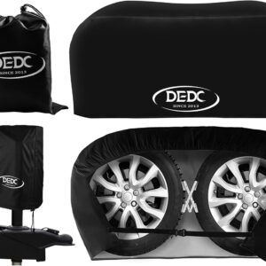 3 fundas para ruedas de remolque 30-33" DEDC negro