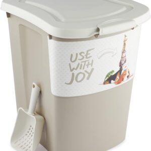 Rotho Archie Contenedor comida mascotas 38L con ruedas y tapa