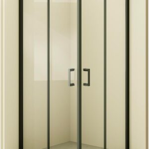 Mampara de ducha Diana 80x80 cm, puertas correderas, reversible