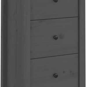 Credenza gris en madera de pino macizo 40x35x80 cm