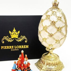Huevo Fabergé y pulsera imperial ruso estilo auténtico
