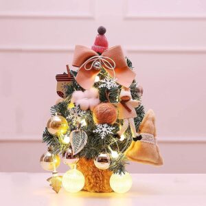 Árbol decorativo flocado YXWYXWA - Navidad en mesa