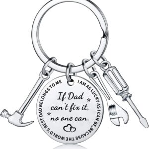 JMIMO Llavero para papá: Regalo emotivo en acero inoxidable