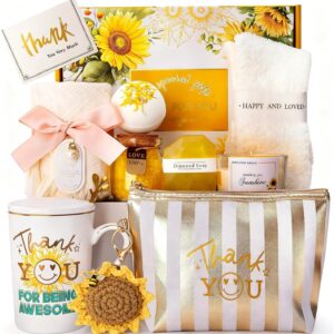 Regalos de agradecimiento para mujeres, juegos de regalo de girasol para mujeres, regalo único de relajación para el cuidado personal, regalo de cumpleaños de Navidad, recuperarse pronto pensando en