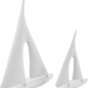 Esculturas Náuticas SOLUSTRE en Resina Claro - Pack 2 Adornos Modernos