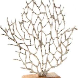 Figura decorativa algas marinas: aluminio y madera, estilo náutico