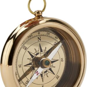 Brújula NKlaus Maritim 11669 de latón dorado (6 cm)