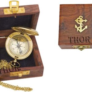 Brújula de latón THOR INSTRUMENTS, regalo náutico único