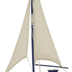Barco de vela rústico Deco 79, 28" con lona y madera