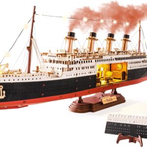 Rolife Puzzle 3D Barco Titanic - Kit madera 433 piezas