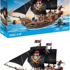 PLAYMOBIL Piratas 71530: Gran barco pirata con cañones y búsqueda de tesoros