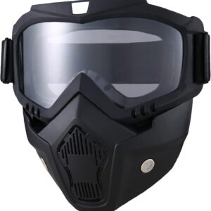 Gafas de equitación para casco de moto con máscara extraíble