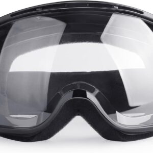 Gafas moto 4-FQ negras con lente transparente ajustables