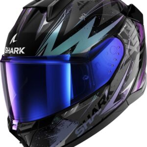 Casco Integral Shark D-SKWAL 3 S, Negro/Azul/Morado