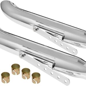 Tubo escape moto universal con silenciador (1/2 pieza)