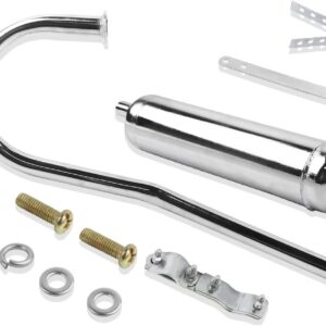 Silenciador escape moto 2T 49-80cc plateado ZHANGTONG