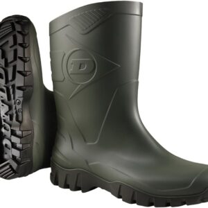 DUNLOP Botas de agua Dee Calf verdes, caña media, impermeables