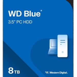 WD Blue 8TB - Disco Duro 3,5” para PC, 5640 RPM, SATA 6 Gb/s