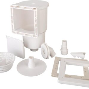 GRE AR100 - Skimmer piscina estándar + válvula de impulsión blanco
