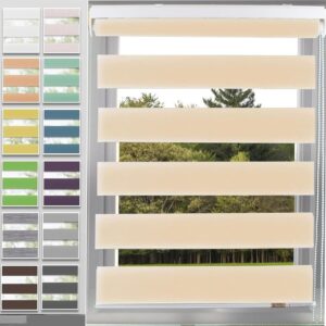 Estor enrollable opaco 35x150 cm beige, aislamiento térmico