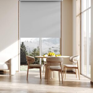 Corta luz gris claro 35x90 cm, estor térmico sin taladro