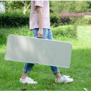 MU Mesa y silla plegables exterior 1 pieza, aluminio