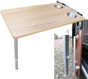 Mesa plegable para autocaravana con patas extensibles