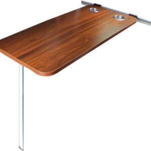 Mesa plegable de pared para autocaravana con acabado madera