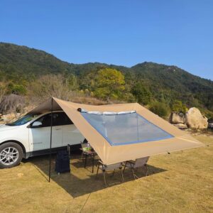 Toldo lateral coche 10x16 pies con ventana mosquitera