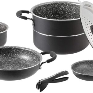 Batería de cocina Brunner PIRATE 7+1 en aluminio