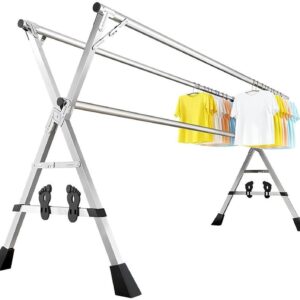 Tendedero plegable de acero inoxidable 2 m, ideal para camping