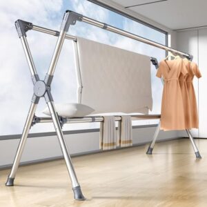 Tendedero plegable de acero inoxidable | Portátil y resistente