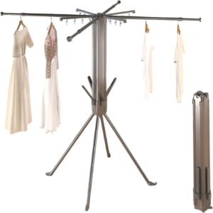 Tendedero plegable portátil - Solución compacta para secar ropa